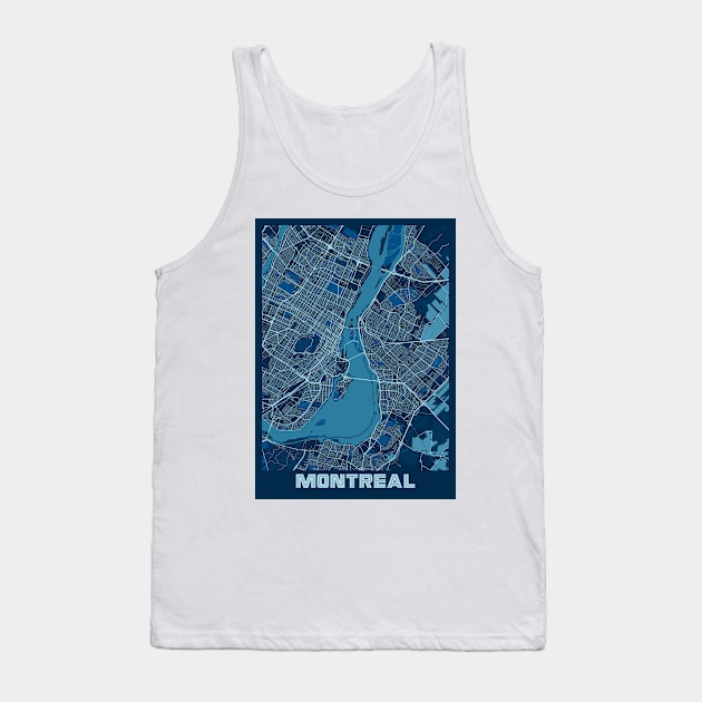 Montreal - Canada Peace City Map Tank Top by tienstencil